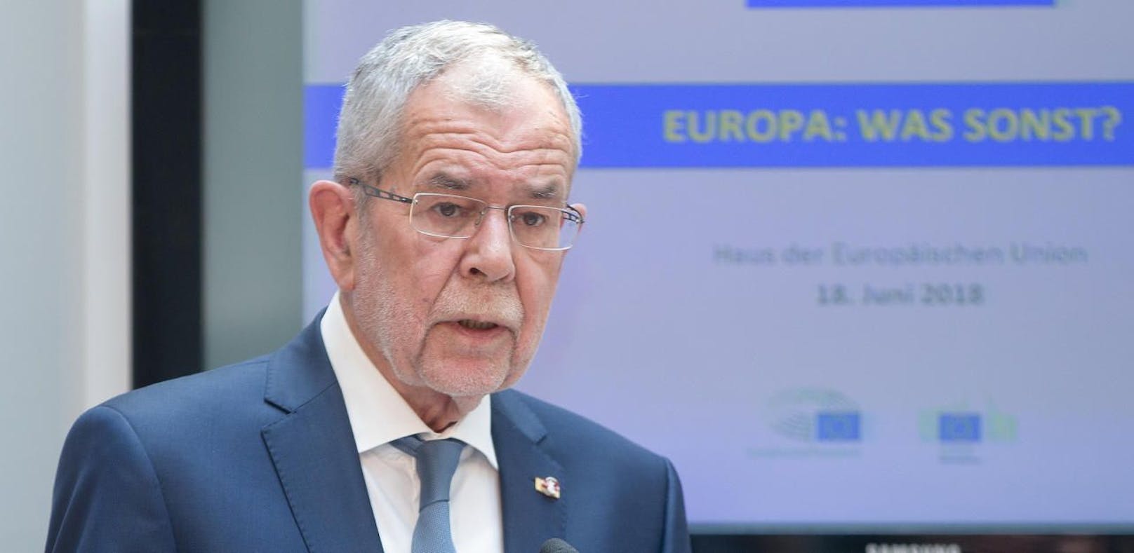 Archivbild: Bundespräsident Alexander Van der Bellen bei der Veranstaltung &quot;Europa: Was sonst?&quot; im Haus der Europäischen Union in Wien. 