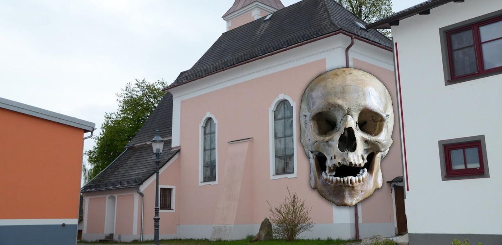 Totenkopf an Kirchentür: Kein Grund für Ermittlung