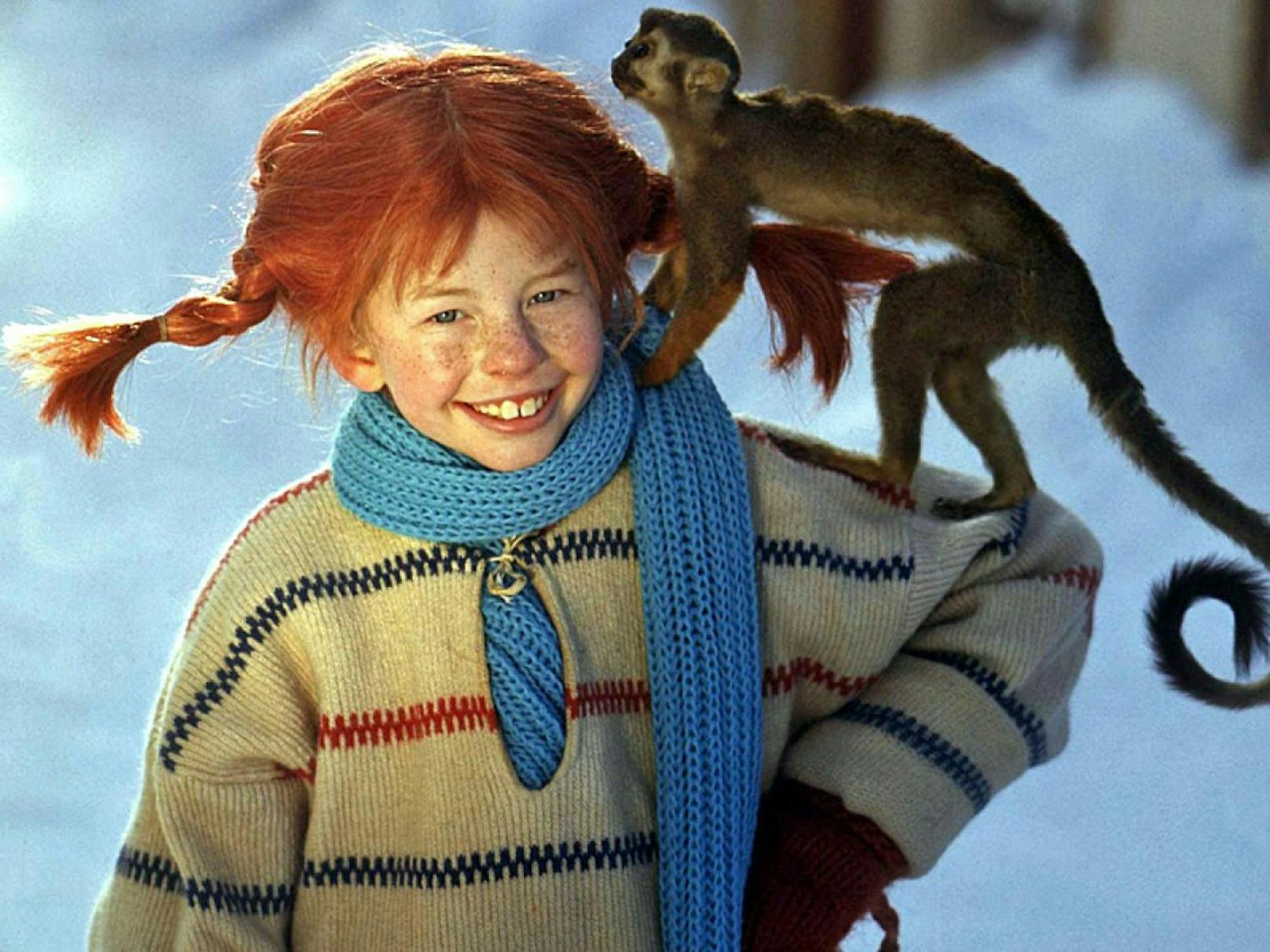 Rote Zöpfe, Sommersprossen und ein freches Grinsen im Gesicht: Im Jahr 1968 feierte Pippi ihre Premiere auf der Kinoleinwand. (c) Einhorn Film