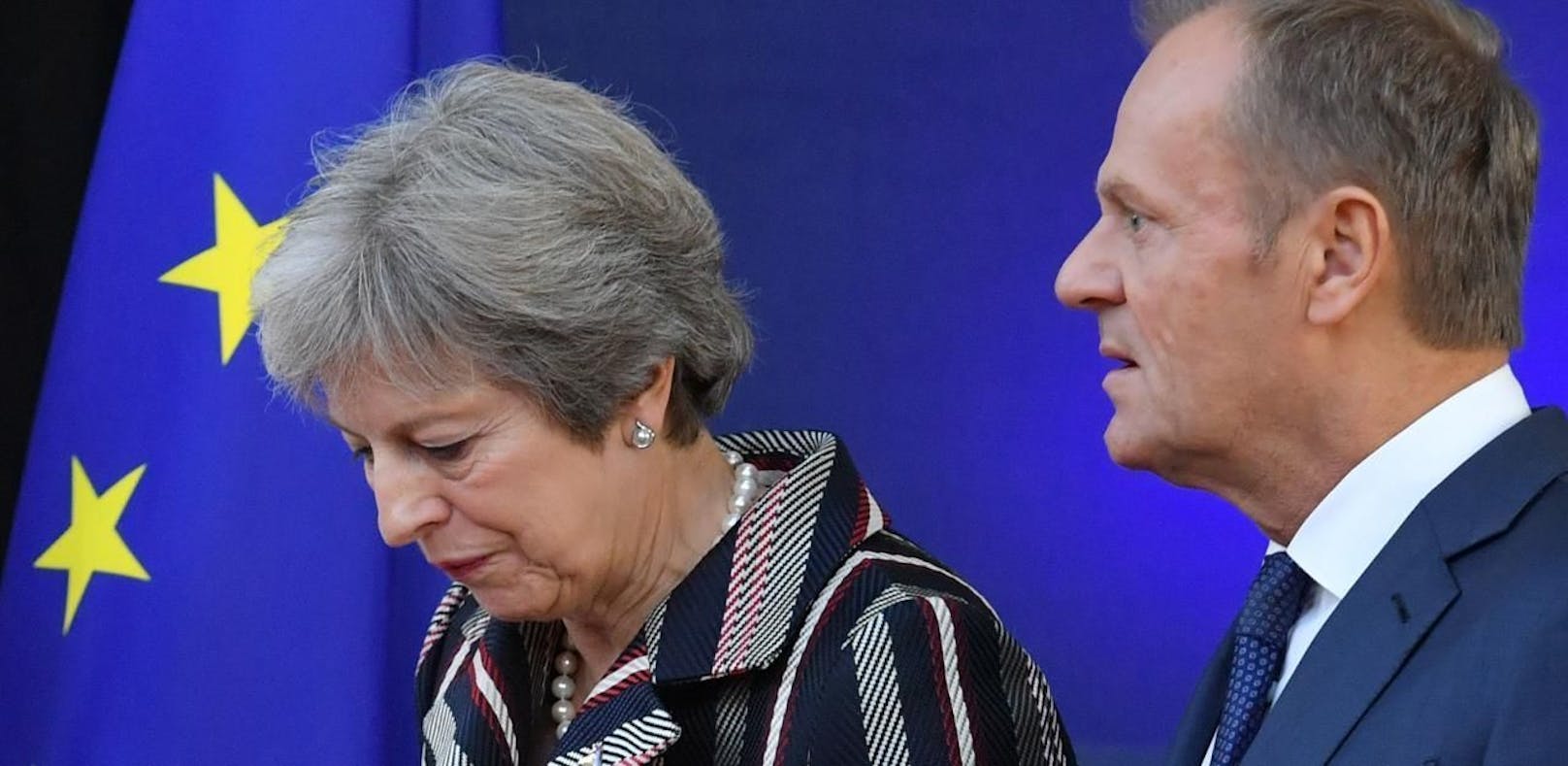 EU-Ratspräsident Donald Tusk und Großbritanniens Premierministerin Theresa May