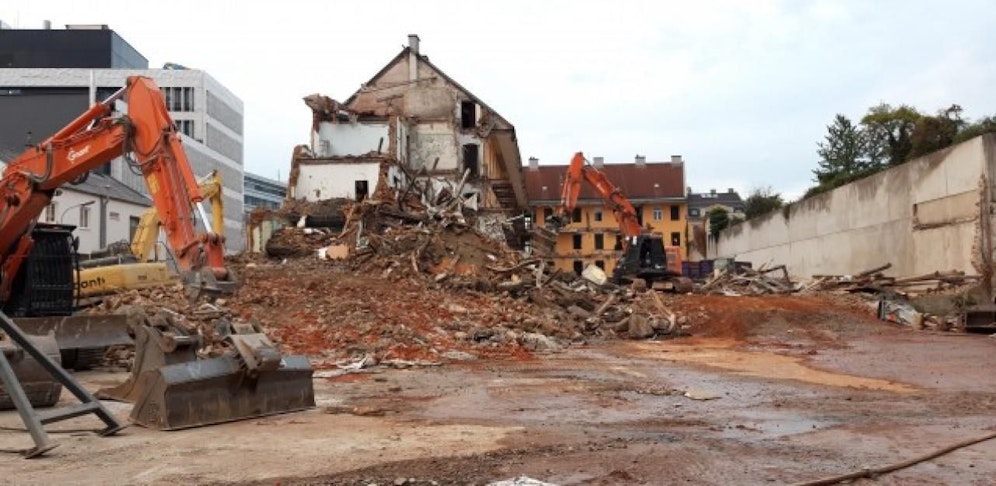 Die Eierspeisburg am Dienstagmorgen.