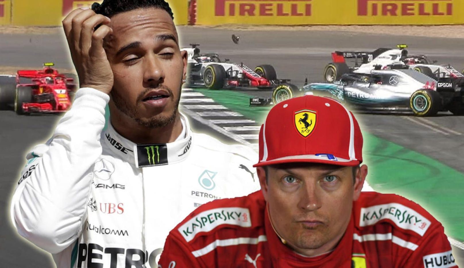 Dicke Luft in der Formel 1 zwischen Hamilton (l.) und Räikkönen.