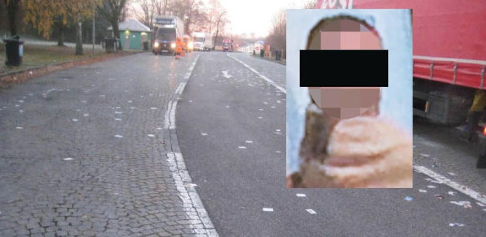 Angeklagter (kleines Foto) und Sauerei auf der Raststätte in Oed.