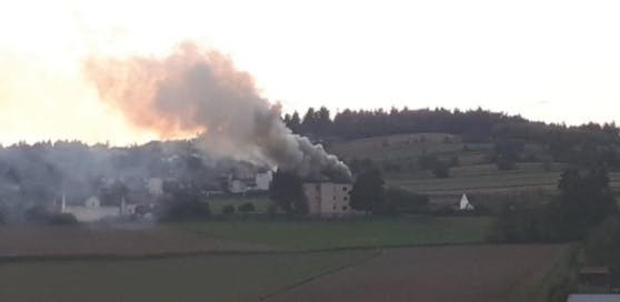 Ein Foto vom Dachstuhlbrand.
