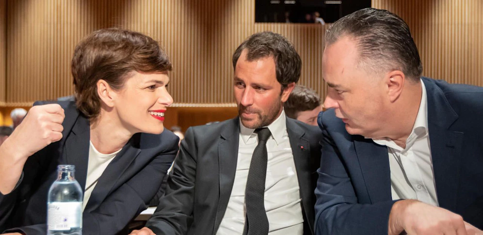 v.l. SPÖ-Chefin Pamela Rendi-Wagner, der Tiroler SPÖ-Chef Georg Dornauer  und LH Hans Peter Doskozil (Archivbild)