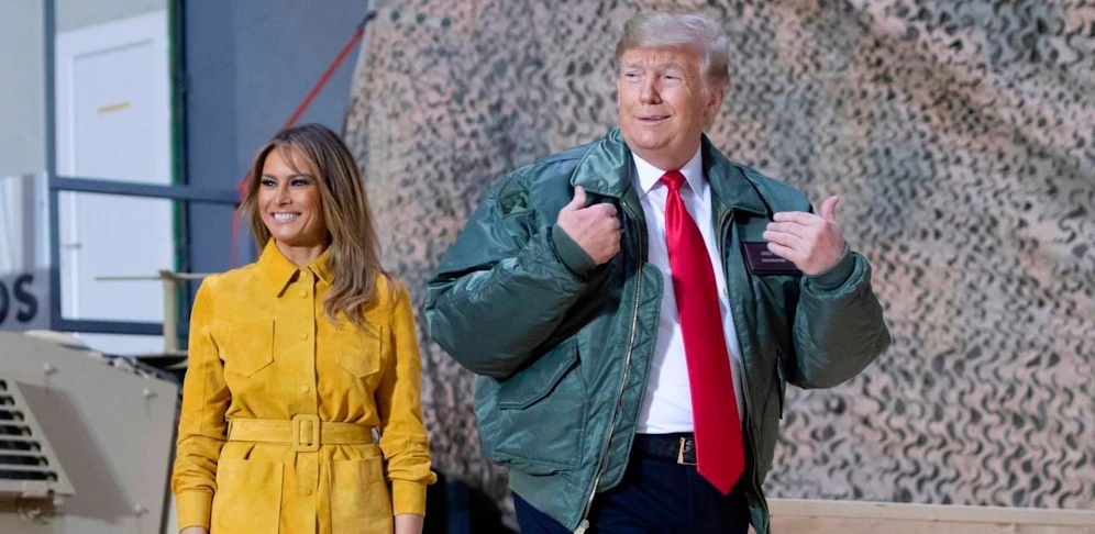  Im Dezember sagte Trump, dass alle Soldaten abzogen werden. US-Soldaten auf Patrouille im Norden Syriens.