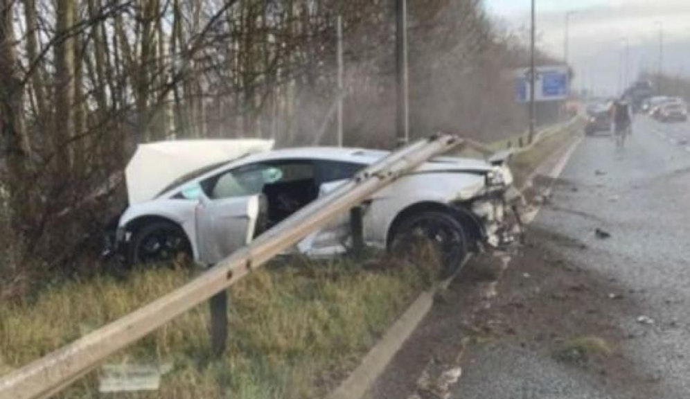 Der geschrottete Lamborghini von Sergio Romero