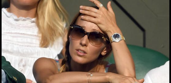 Jelena Djokovic im Sommer 2018 in Wimbledon in der Box ihres Gatten.