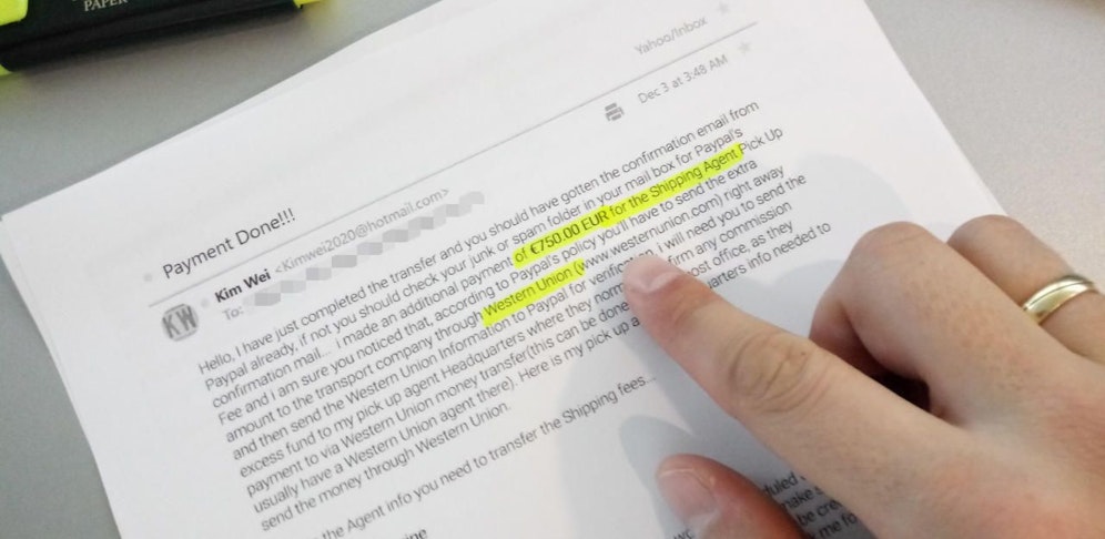 Mit diesem Schreiben wollten Betrüger einen Leser abzocken.