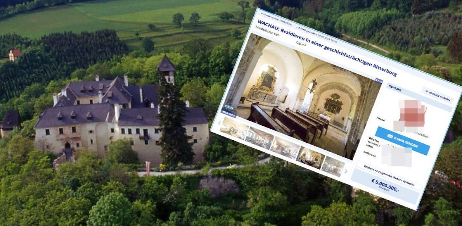 Burg Oberranna steht um 5 Millionen Euro zum Verkauf