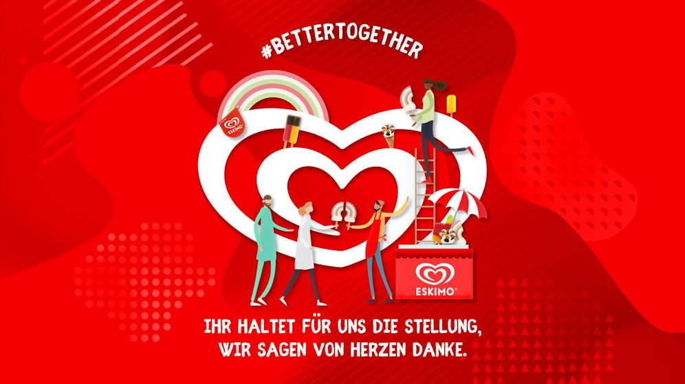 Jene Menschen, die während der Corona-Krise für das Gemeinwohl der Allgemenheit arbeiten, können auf der Eskimo-Website ab sofort ihr Lieblings-Eis bestellen!