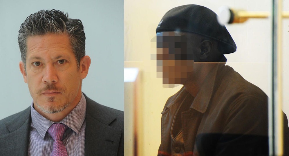 Anwalt Florian Höllwarth und der Gewalttäter.