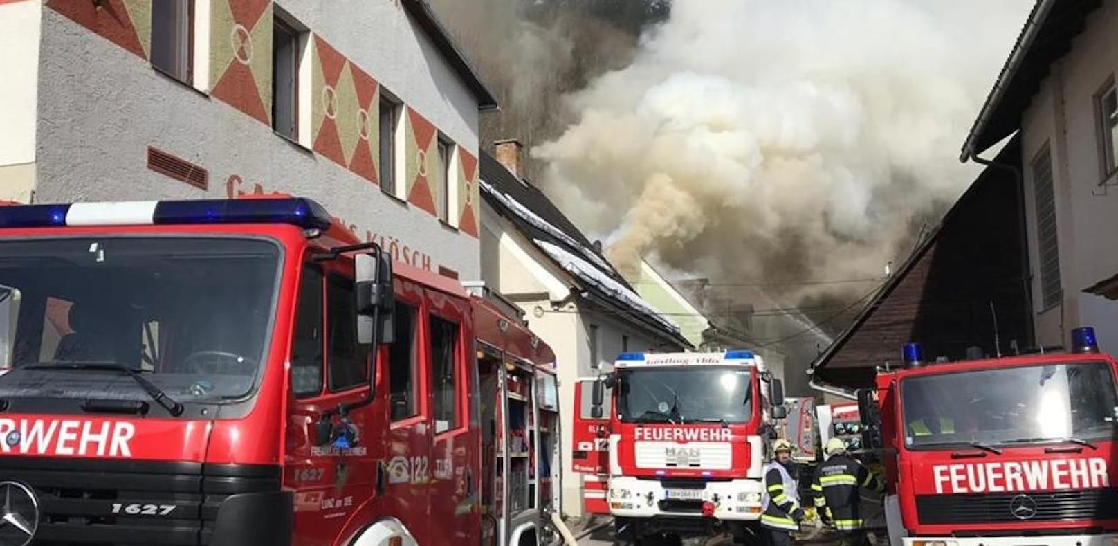 Großbrand im Göstlinger Ortszentrum
