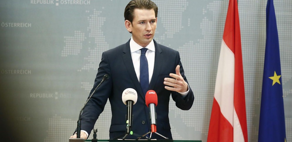 Bundeskanzler Sebastian Kurz (ÖVP) am Freitag im Rahmen einer Pressekonferenz anl. des EU-Gipfels der Staats- und Regierungschefs in Brüssel.