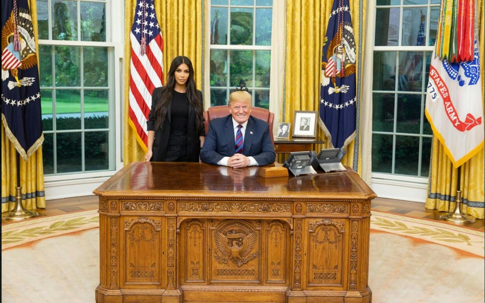 US-Präsident Donald Trump mit Kim Kardashian.