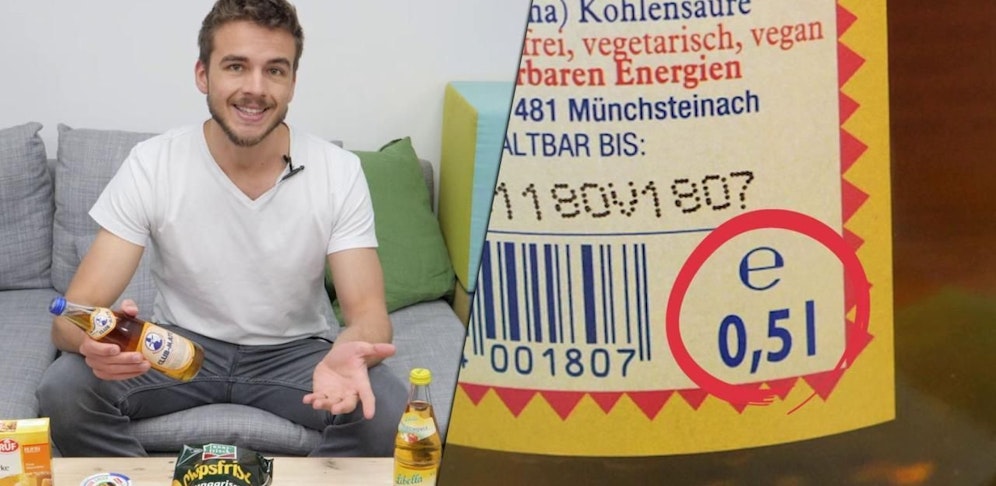 Das bedeutet das "e" auf Flaschen.