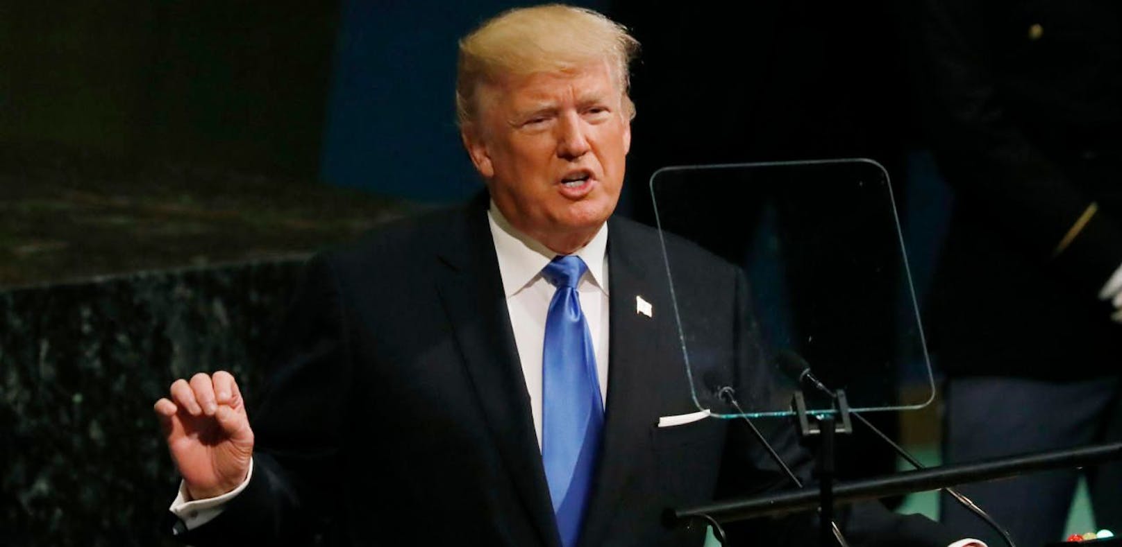 Trump warnt vor Nordkorea: Der US-Präsident bei seiner Rede in New York.