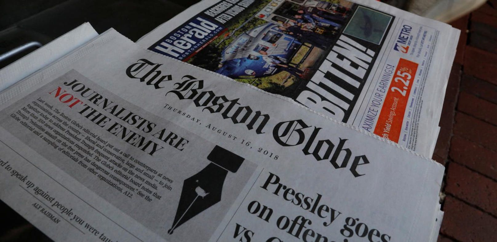 Bei der Tageszeitung &quot;The Boston Globe&quot; sind Medienberichten zufolge gleich mehrere Bombendrohungen eingegangen. Dies nachdem sie Trumps Fake-News-Kampagne kritisiert hatte.