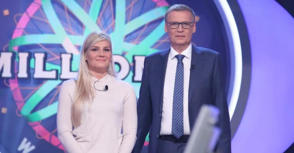 Kandidatin Lena Kotucha und Günther Jauch