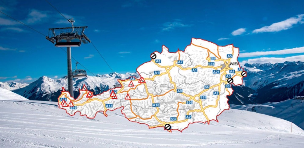 Der ÖAMTC meldet Verzögerungen am Weg zu den Skigebieten.