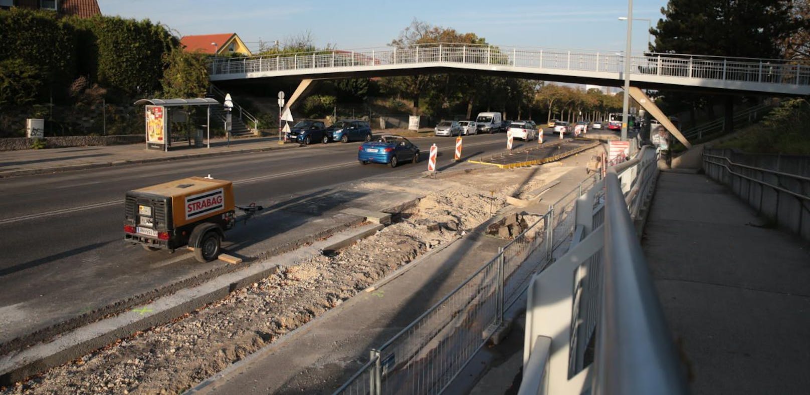 Radweg-Bauarbeiten bis 22- Oktober.
