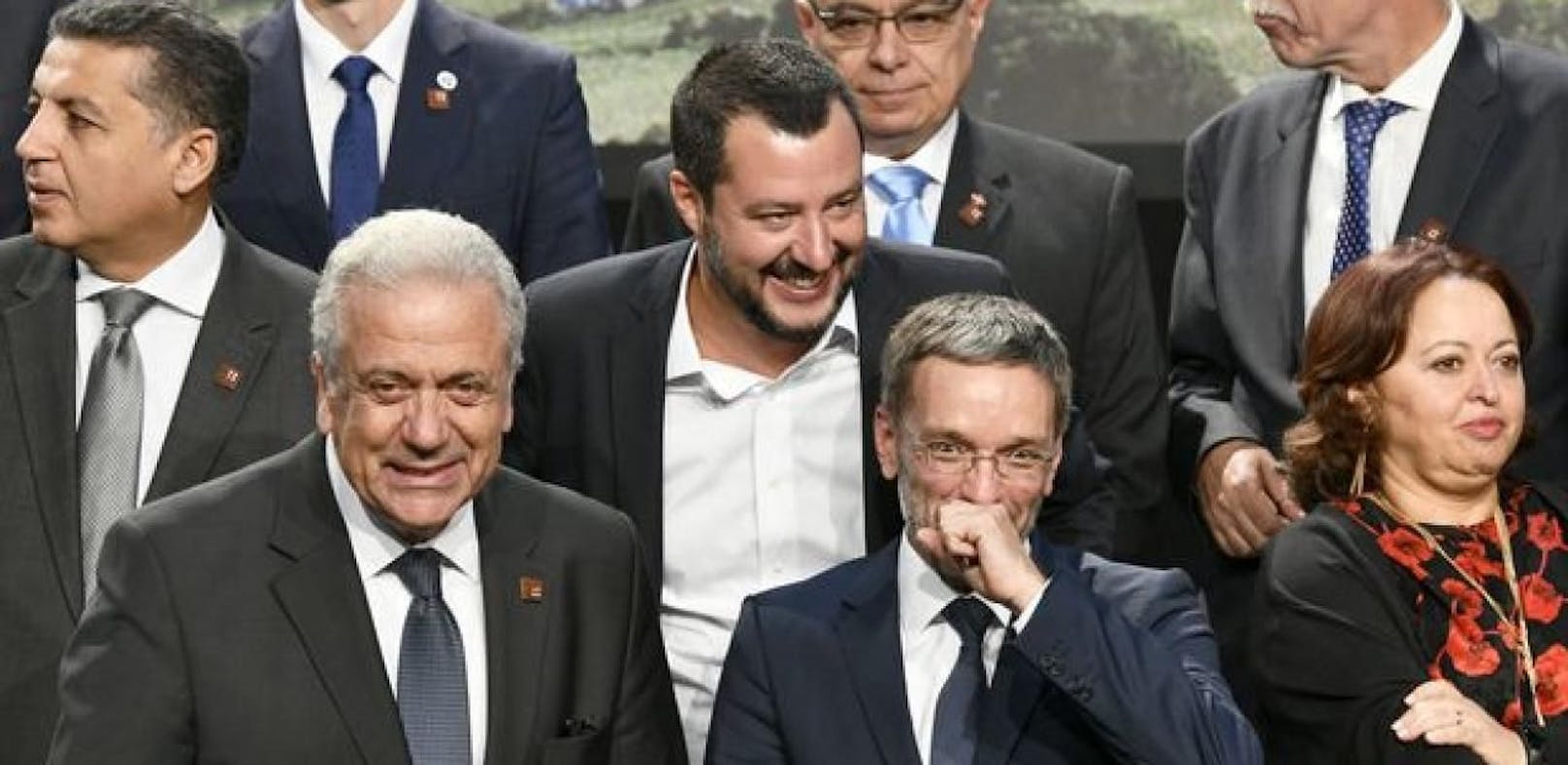 Den Innenministern Matteo Salvini (Italien) und Herbert Kickl (Österreich) konnte auch ein fehlender Kollege aus Luxemburg die Laune beim EU-Innenministertreffen sichtlich nicht verderben.