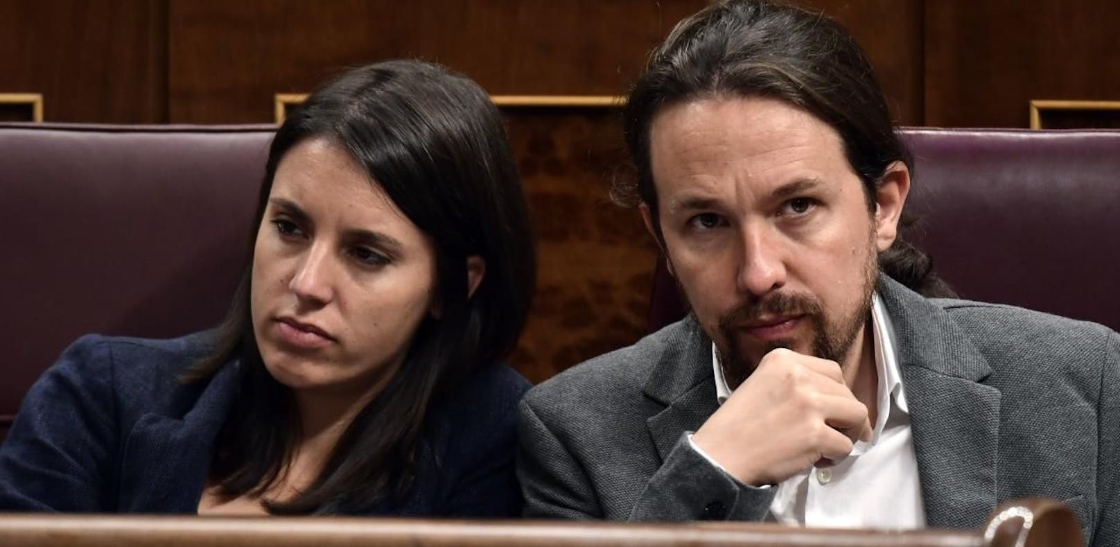 Irene Montero und Pablo Iglesias, Chefs der linken Podemos-Bewegung in Spanien