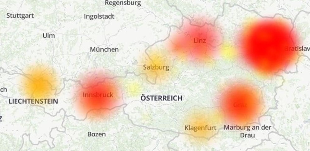 In den Landeshauptstädten war das Netz weg.