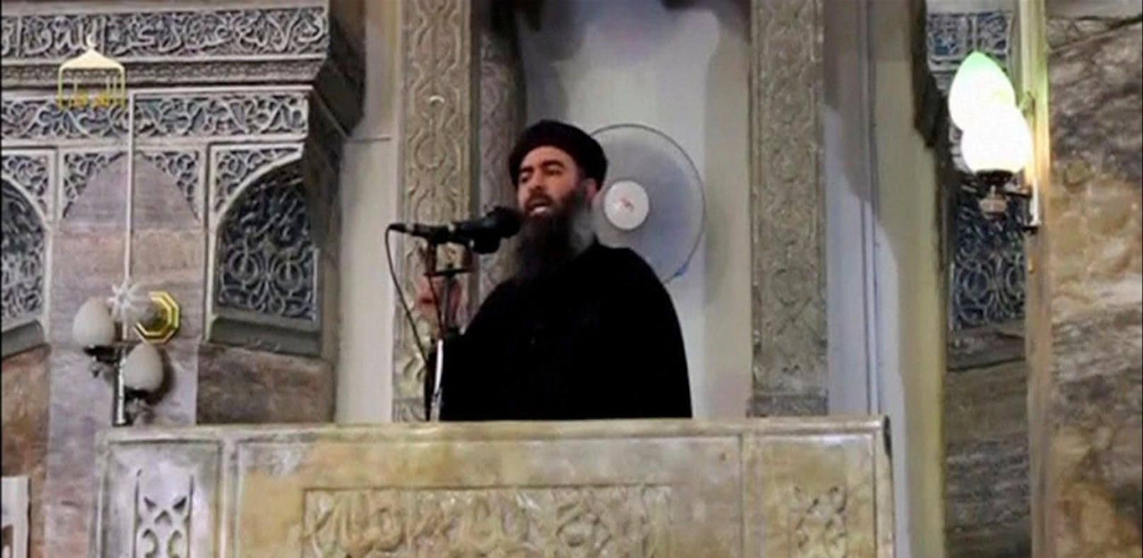 Abu Bakr al-Baghdadi auf einem Archiv-Video.