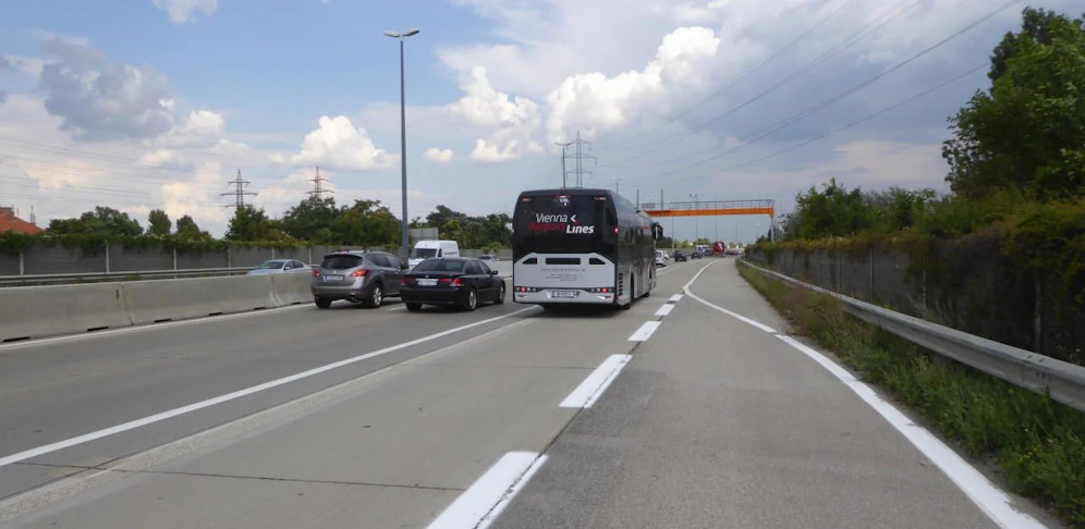 Aufnahme der Pannenstreifen-Freigabe auf der A4.