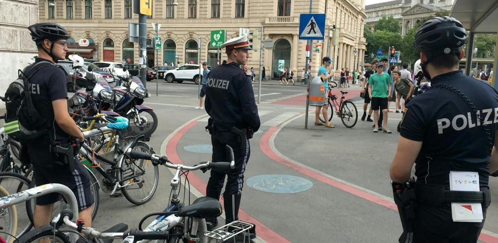 Schwerpunktaktion gegen Fahrrad-Sünder in Wien. 