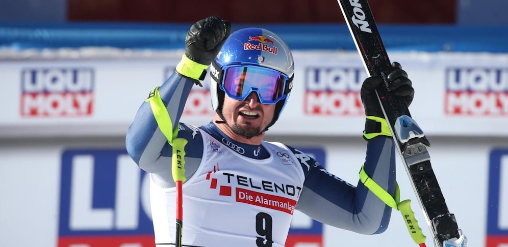 Dominik Paris jubelt über eine weitere Fabel-Fahrt in Bormio.