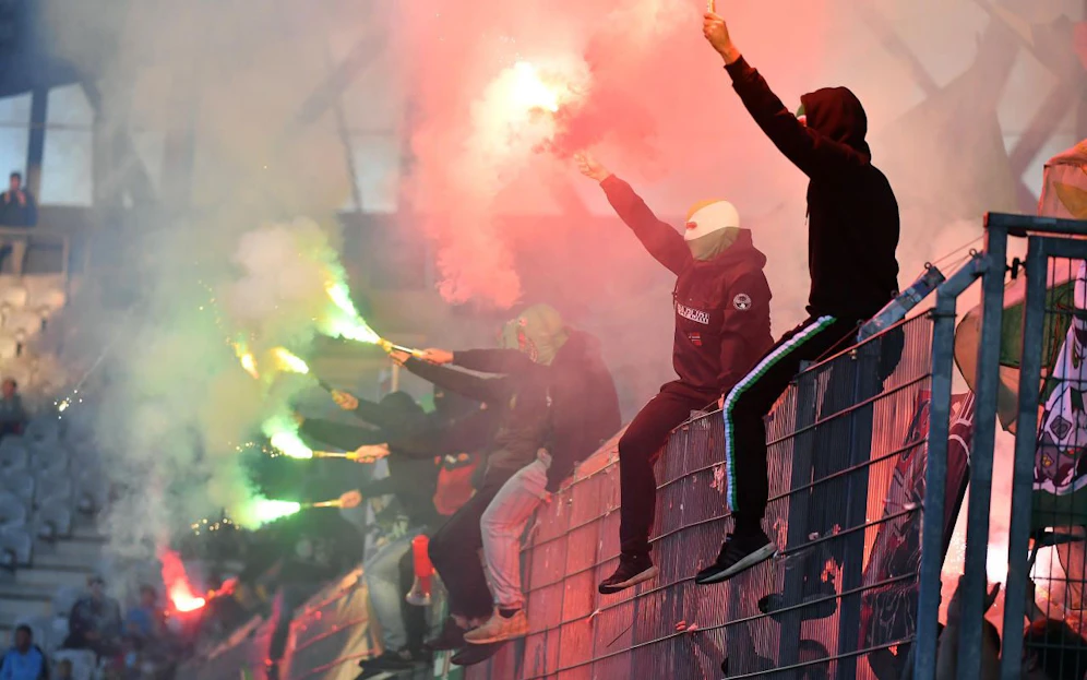 Rapid-Fans am Innsbrucker Tivoli