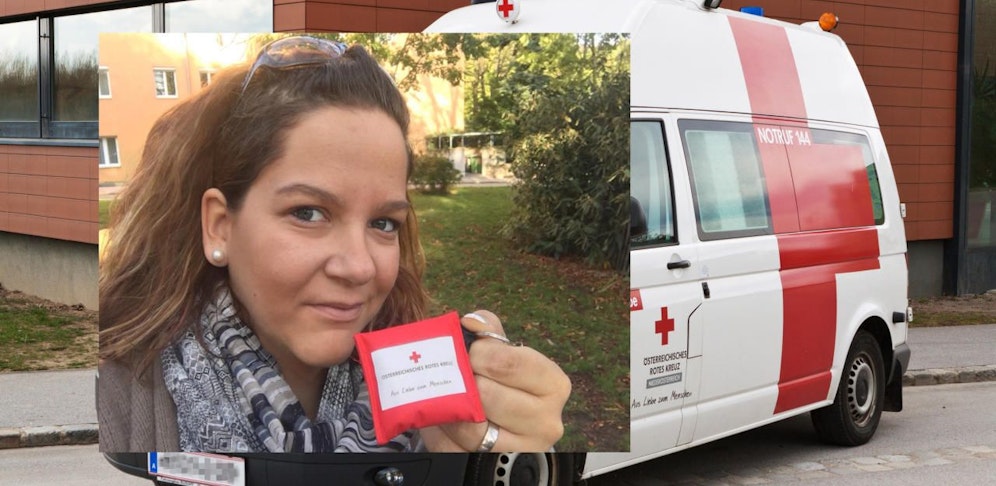 Lebensretterin Daniela Koller (29) hat ihr Beatmungstuch und Handschuhe immer beim Autoschlüssel dabei.