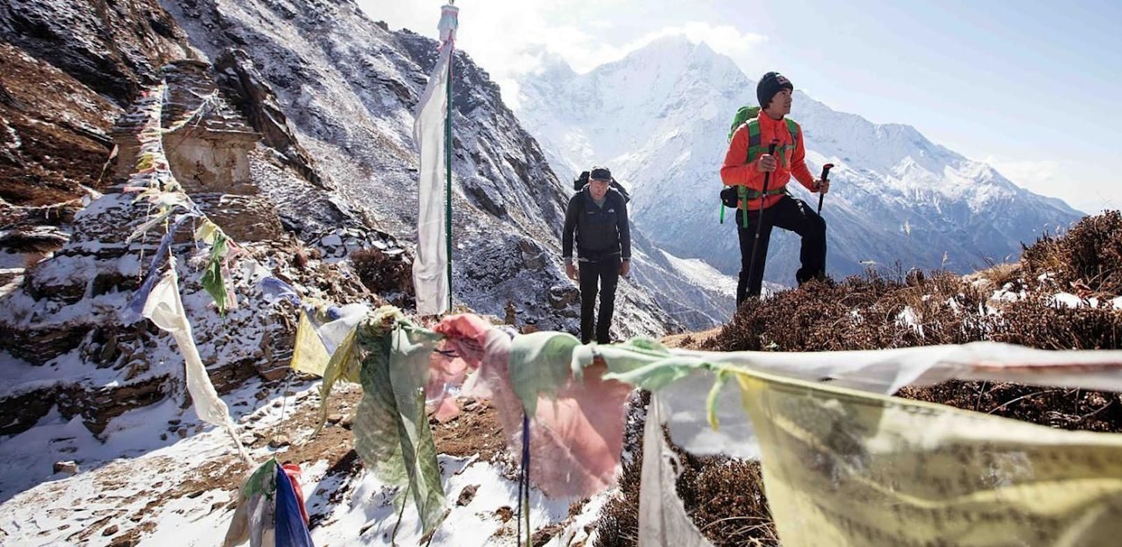 David Lama und Conrad Anker besteigen den Lunag Ri in Nepal am 31.10.2015.