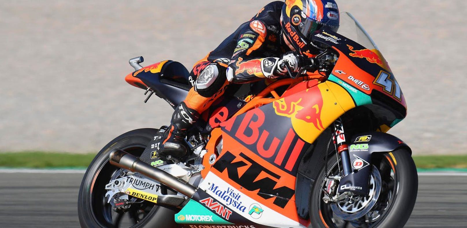 Ein KTM-Motorrag beim MotoGP in Valencia (Symbolbild)