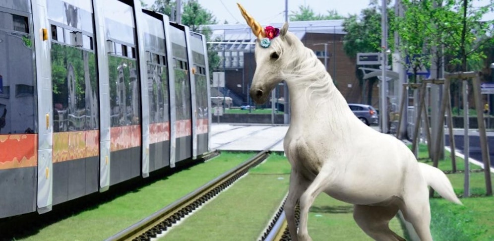 Wiener Linien lassen Einhörner ins Sonnwendviertel zurückkehren.