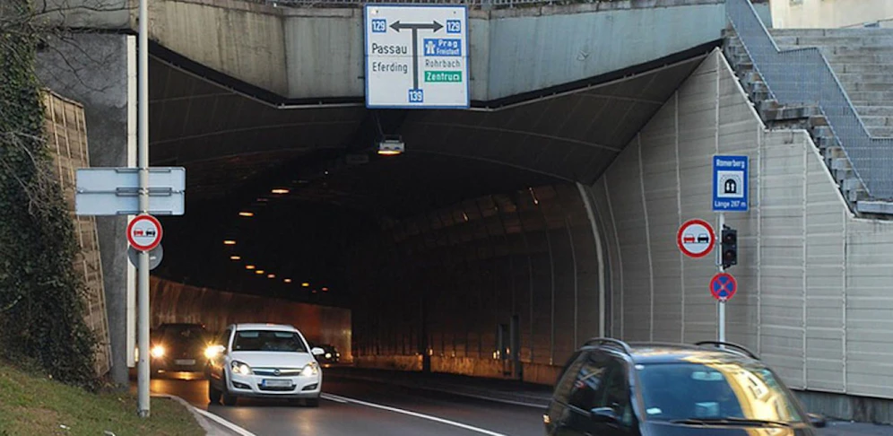 Der Linzer Römerbergtunnel ist von 12. bis 16 August wegen Sanierungsarbeiten gesperrt.