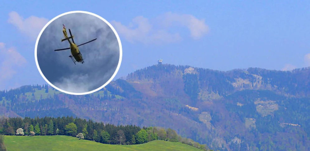 Die Frau wurde vom C15 ins Spital geflogen.