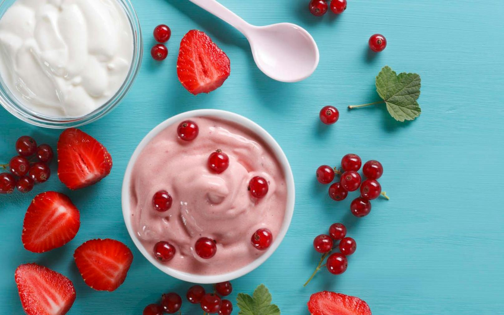 Erdbeer-Frozen-Joghurt mit Chia