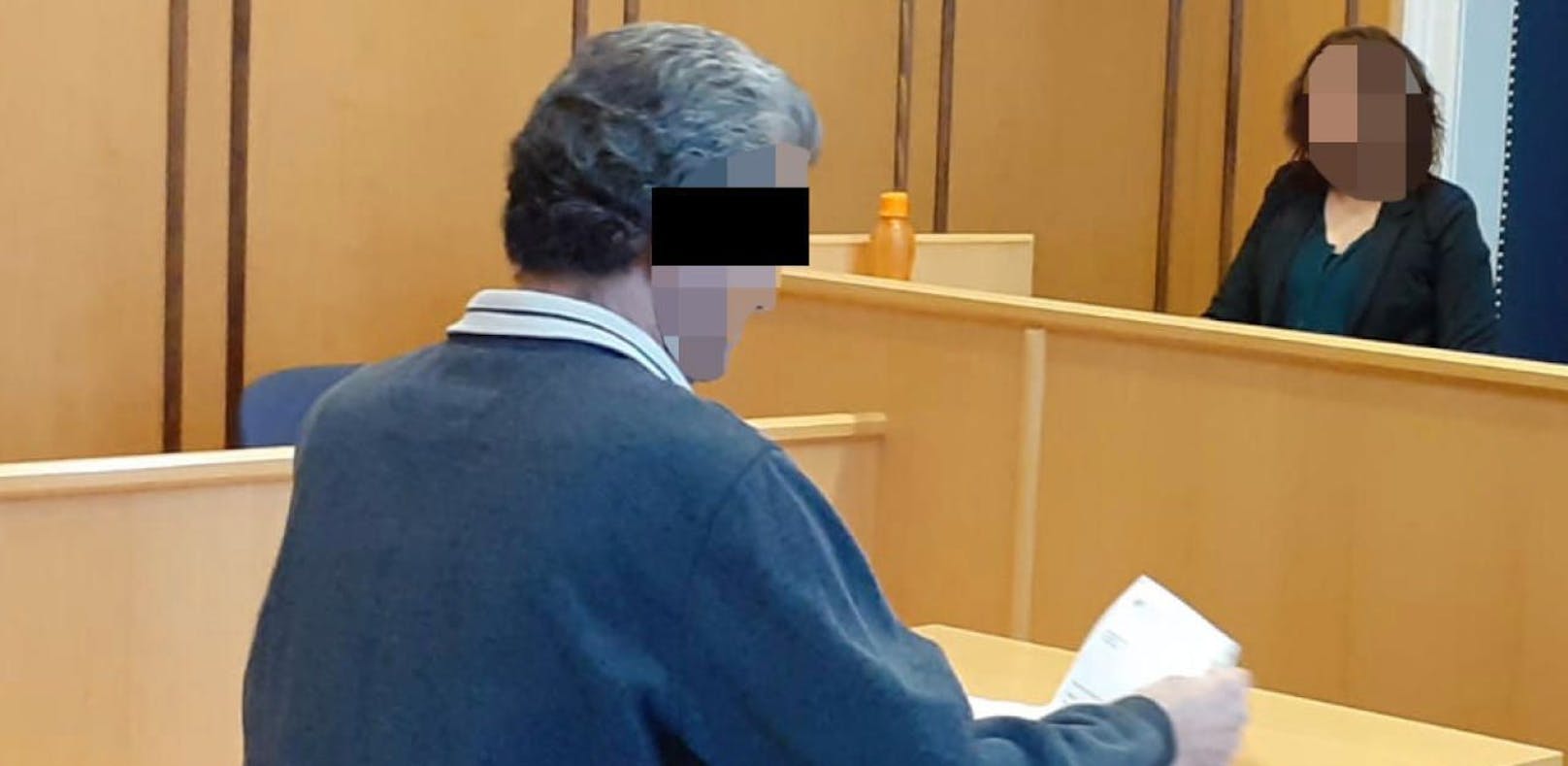 Der Angeklagte beim Prozess am Gericht Wr. Neustadt.