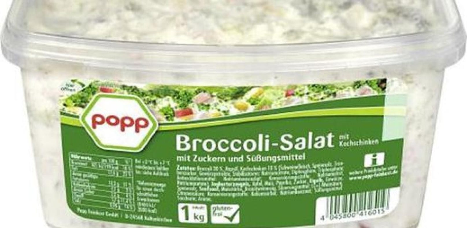 Popp Broccolisalat 1 kg ist betroffen.