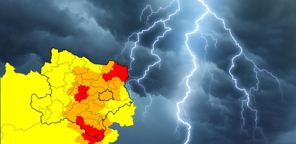 Gewitter in weiten Teilen von NÖ.