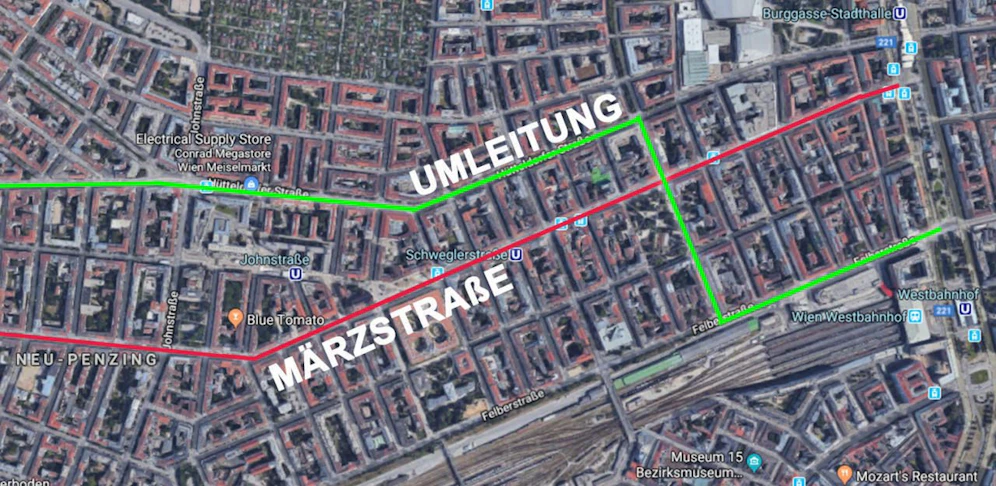 Die Umleitung schmeckt dem ÖAMTC gar nicht.