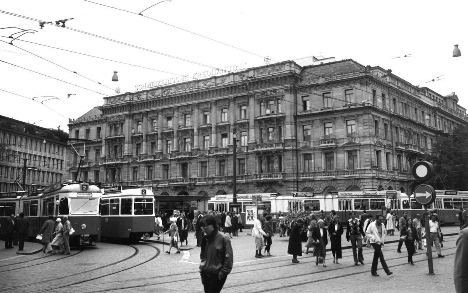 Gebäude der Schweizerischen Kreditanstalt in der Zürcher Bahnhofstraße. (Archivbild, 1984)