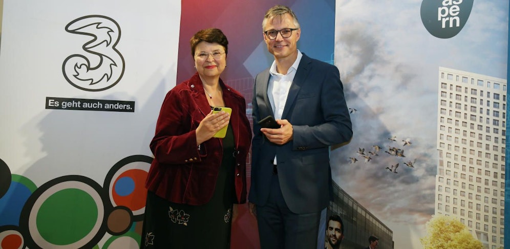 Finanz-Stadträtin Renate Brauner und Drei-Chef Jan Trionow