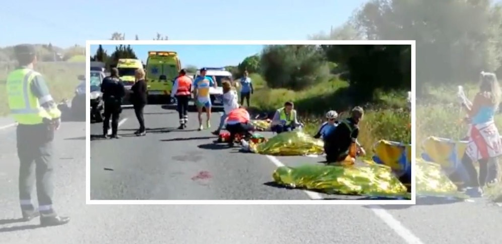 Die Unfallstelle auf der Landstraße.