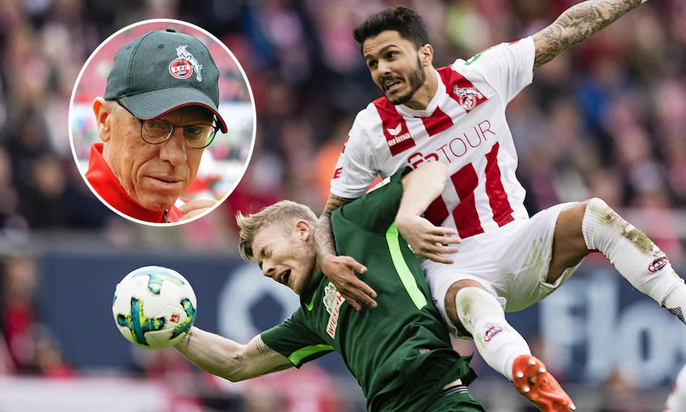 Wieder kein Sieg für Peter Stöger! Flo Kainz (l.) erkämpfte mit seinen Bremern ein 0:0 in Köln.