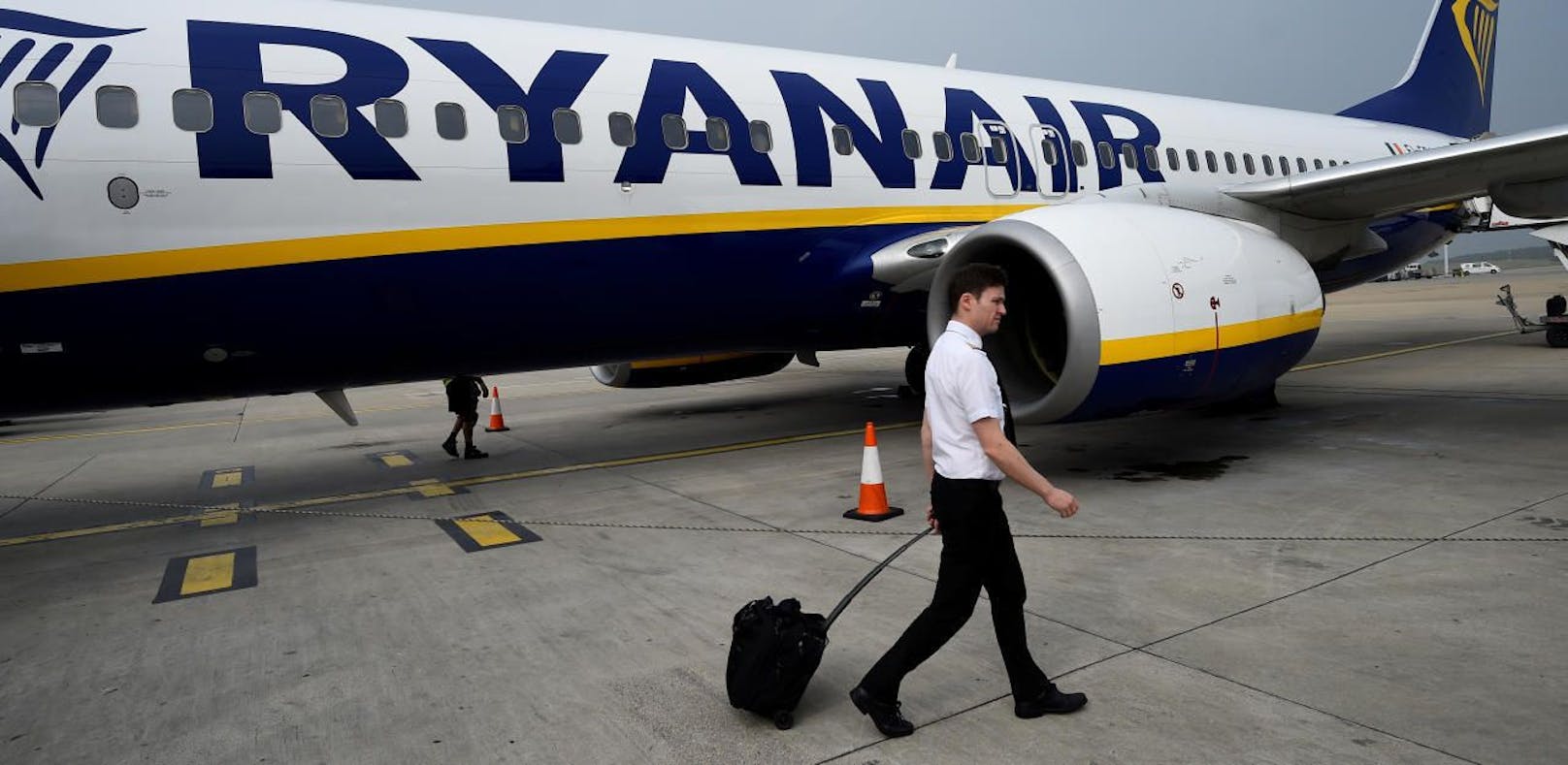 Ryanair Personal legt die Arbeit nieder.