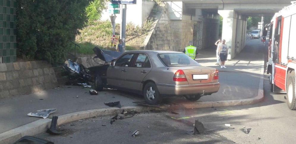 Schwerer Unfall mit Motorrad in Floridsdorf.